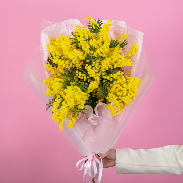 Купить Букет из 5 мимоз в  с бесплатной доставкой: цена, фото, описание